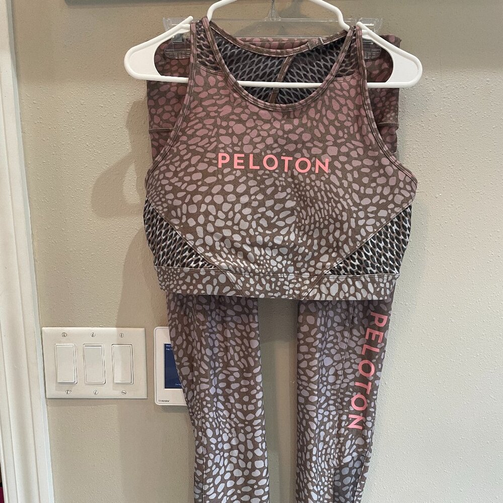 Peloton Sports Bra and Leggings Set (With Brand)